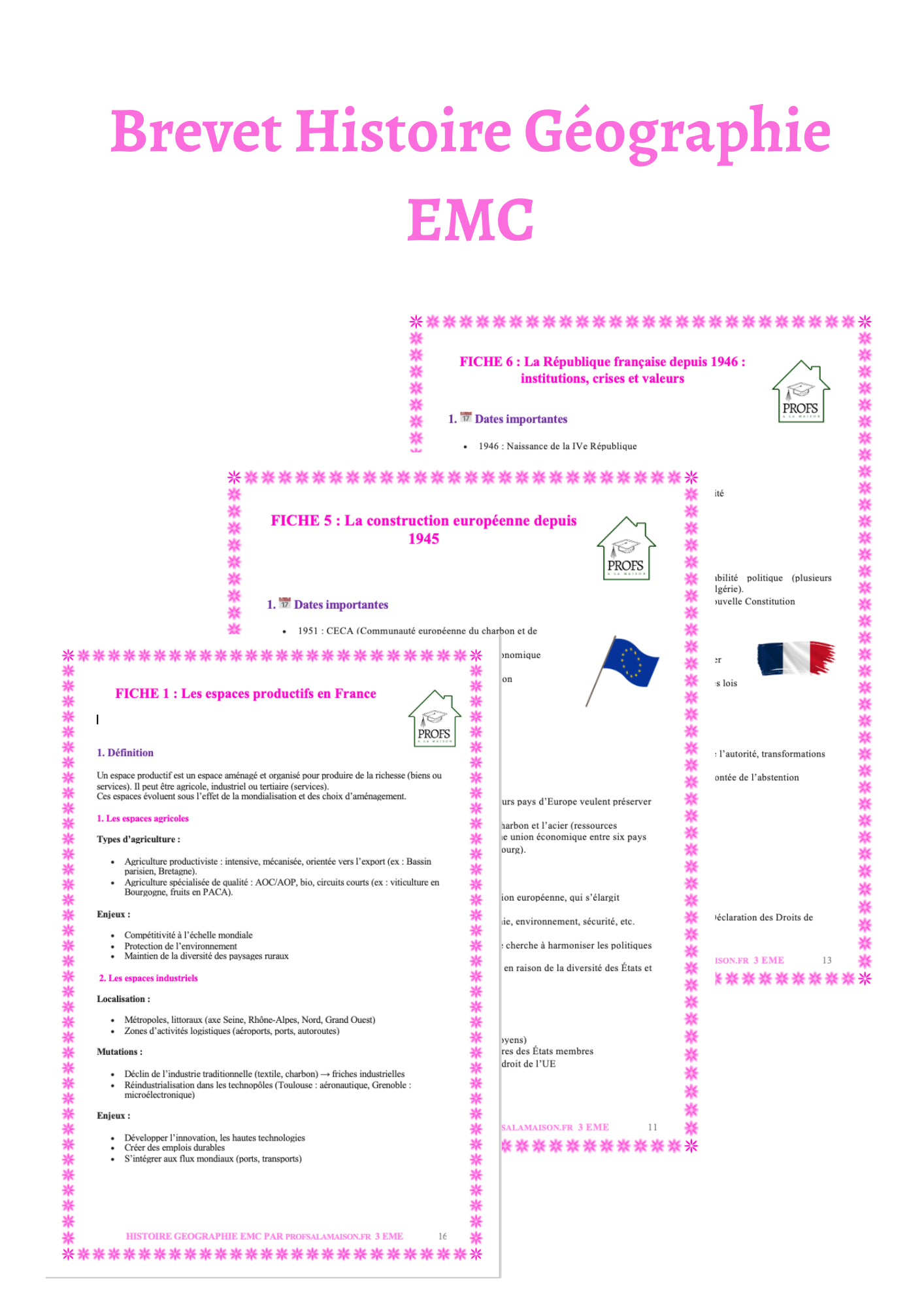 Révise ton brevet 2025 avec ces fiches de révision d’histoire géographie et emc