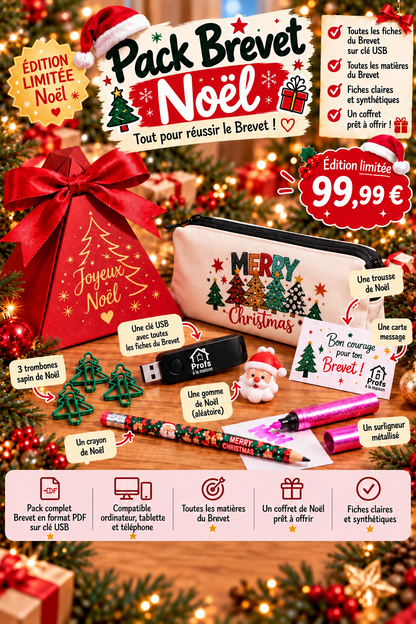 🎄 Pack Brevet Noël 2026 – Coffret cadeau avec clé USB | Édition limitée