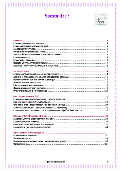Pack rentrée 4 eme