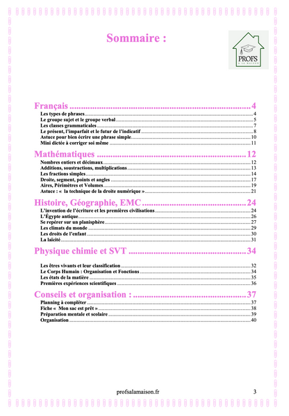 Pack rentrée 6 eme