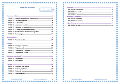 Clé USB – Fiches de Révision Brevet Maths + corrigés brevet 2024 et 2025