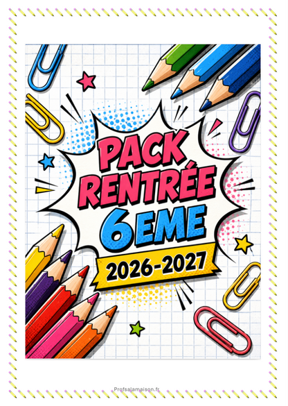 Pack rentrée 6 eme