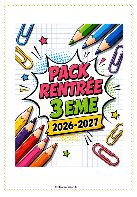 Pack rentrée 3 eme