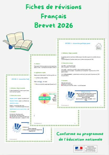 Fiches de Révision Brevet 2026 – Français