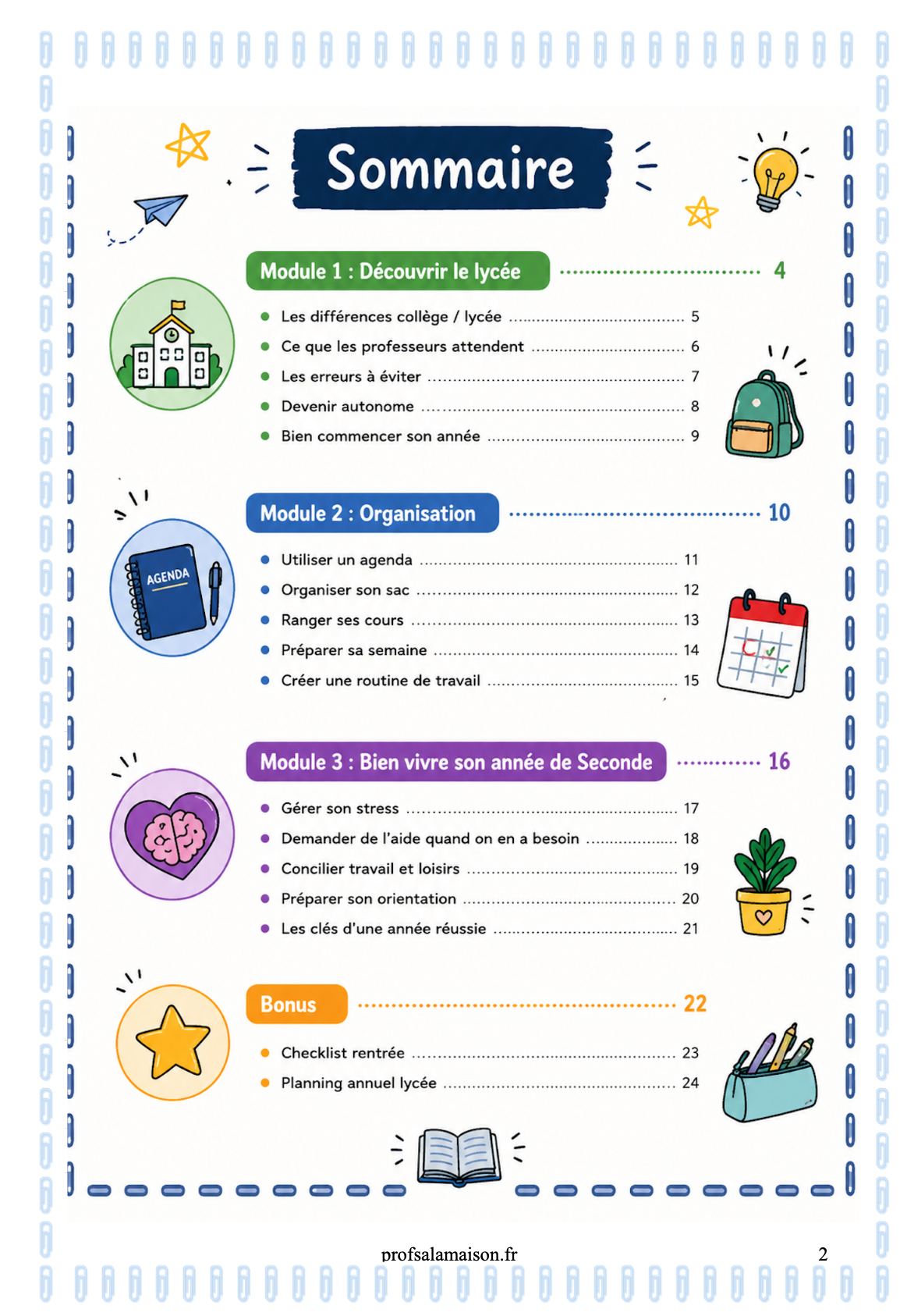 Pack Entrée en Seconde 2026-2027  Réussir sa transition collège → lycée ( PDF à télécharger)